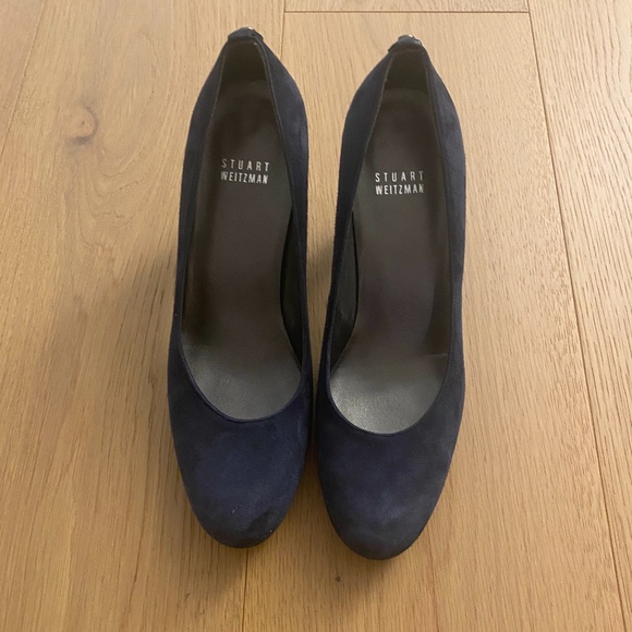 Stuart Weitzman Blue Suede Pumps - Picture 1 of 6